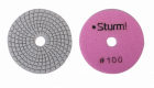 9012-W100-100 Алмазный гибкий шлифовальный круг, 100 мм, P100, мокрое шлиф., 1 шт. Sturm!