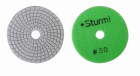9012-W100-30 Алмазный гибкий шлифовальный круг, 100 мм, P30, мокрое шлиф., 1 шт. Sturm!
